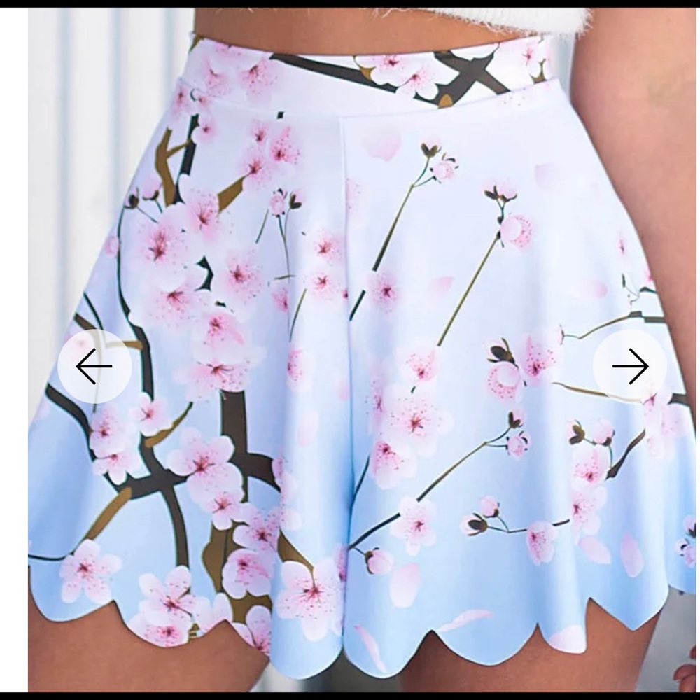 Blackmilk Cherry blossom blue shorties